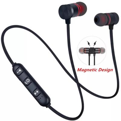 China M5 In-ear Earphone Headset Wireless Sports In Ear Earbuds Magnetic Wireless Earphone With Mic For Mobile Phone Metal Earbuds for sale