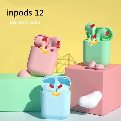 China 2021 Hot Sale Colorful Sport Mini Macaron Waterproof Inpods 12 Earphone And Wireless Earphone for sale