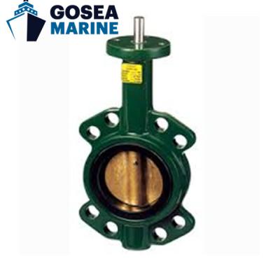 China Marinas China Supplier Best Sell Marine Cast Iron Wafer Type Butterfly Valve Marine for sale