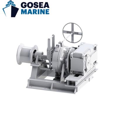 China Marinas 35 Ton Marine Winch Marine Diesel Hydraulic Electric Windlass Double Drum For Boat for sale