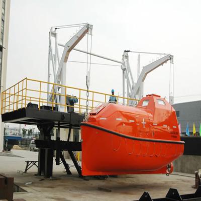 China Fire-feigned type FRP certificated fire retardant G.F.R.plastic totally enclosed free fall lifeboat for rescue for marine for sale