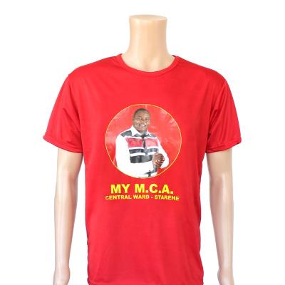 China Anti-wrinkle Factory Cheap Bulk Plain Custom Heat Transfer Printing 100% Polyester Africa Kenya Election T-Shirt for sale