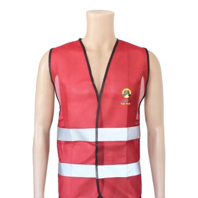 China Custom Printing Anti-wrinkle Polyester Safety Reflective Election Vest for sale