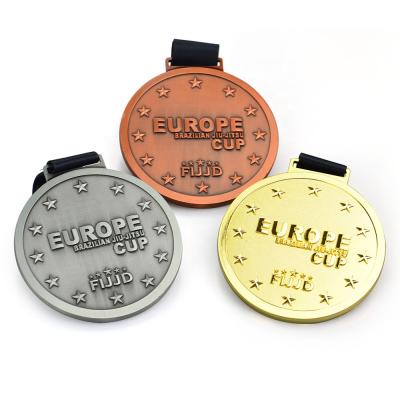 China Custom Order Bjj Cup Judo Commemorative Medals Award Dish Medal Made In Europe Metal Wholesale Factory for sale