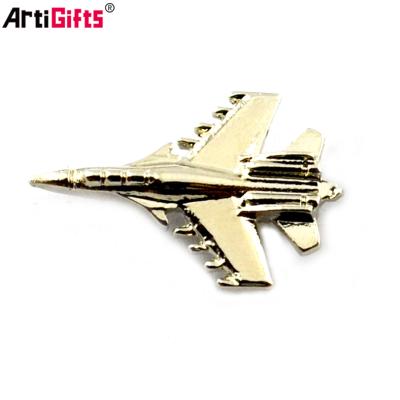 China Europe custom lapel pin manufacturer china metal plated 3d aircraft lapel pin badge for sale