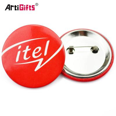 China White 44mm series pin badge button badge nickel free material custom tin logo for sale