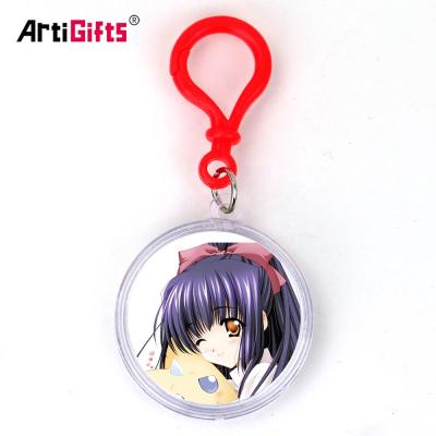 China Souvenir Tourist Custom Printed Transparent Anime Clear Japan Key Chain Acrylic Wholesales for sale