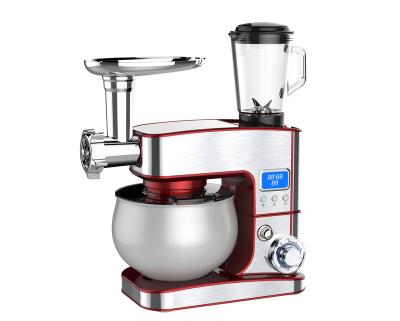 China New Product Plastic Electric Food Mixers 1300W Pot Dough Mixer Stand Mixer Machine 5L Tilt Head for sale