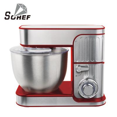 China Beater Ejector Knob Automatic Hands Free Electric Kitchen Appliances Dough Mixer With Splash Proof Lid Clear Bowl for sale