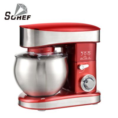 China New Design 6L 1200W Electric Planetary Cake Mixer Ejector Knob Cake Mixer Power Best Home Appliances Stand Mixer for sale