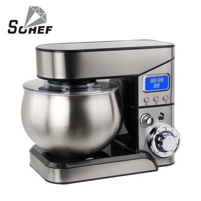 China Multi Functional Digital Electric Food Mixer Ejector Knob 5L 1000W Power LED Display Food Blenders with Chopper and Juice Blender for sale