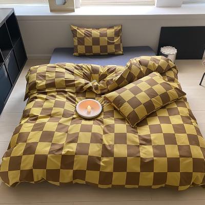 China Hot Selling Nondisposable Flatsheet Fashion Printed Duvet Cover Set Bedding Cover Sheets For 4pcs Bedding Set for sale