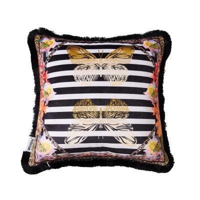 China Viable Luxury Square Tile Cover Custom Velvet Pillow Case Cushion Cover For Home Decor for sale