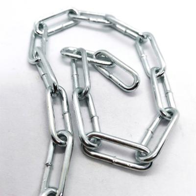 China Korean Standard Welded White Galvanized Link Chain 3mm Carbon Steel Drag Chain Link Chain for sale