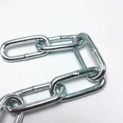 China Drag Chain DIN5685C Standard Iron 5mm Welded Long Link Chain Galvanized for sale