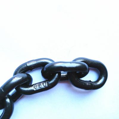 China Chain Drag Self Color Welded Steel DIN766 Standard Short Link Chain 6mm Link Chain for sale