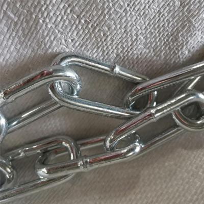 China Drag Chain Welded DIN763 Galvanized Long Link Chain German Standard Twisted Link 8mm Chian Chain for sale