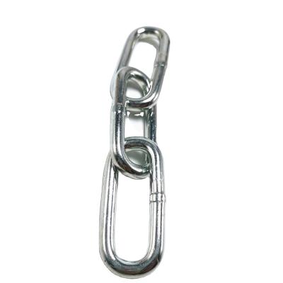 China Galvanized Drag Chain Iron Link Chain DIN763 Standard 6mm Welded Link Chain Long for sale