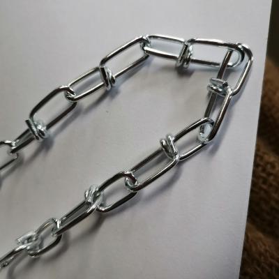 China Drag Chain 1.6MM DIN5686 Galvanized Carbon Steel One Piece Knotted Link Chain for sale