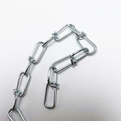 China DIN5686 Galvanized Knotted Link Chain 1.4mm One Piece Drag Chain For Animal Chain for sale