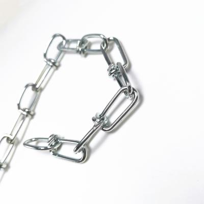 China Drag Chain DIN5686 Knotted Galvanized One Piece Animal Link Chain 2mm Chain for sale