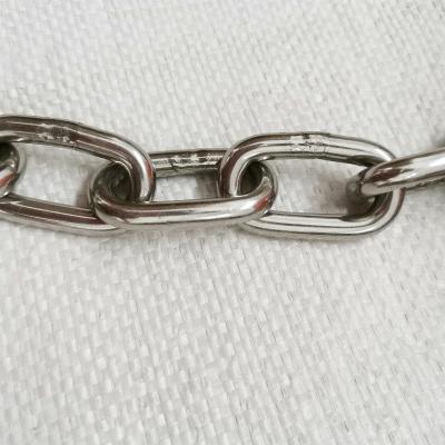 China Drag Chain Korean Standard Welded Link Chain SUS304/316 Stainless Steel Link Chain for sale