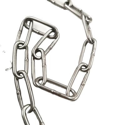 China Stainless Steel Link Chain SUS304/316 DIN763 Long Drag Chain 3mm Welded Standard Link Chain for sale