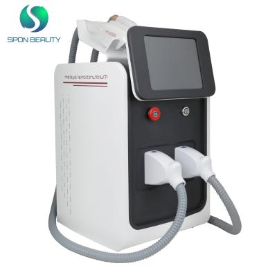 China Skin Tightening 3 in 1 Beauty Machine Portable Multifunctional Laser Hair Tatoo Removal Machine IPL+RF+Nd Yag Laser Machine for sale