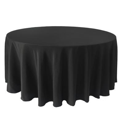 China Other TP08171 spun black plain polyester factory round wedding tablecloth for sale