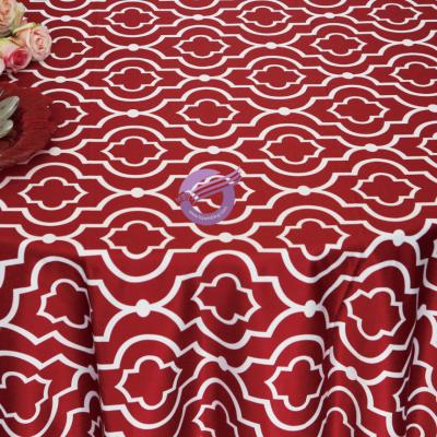 China MY0016G Disposable Cheap Church Red Satin Round Polyester Rental Matte Table Cloth for sale