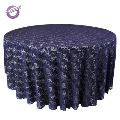 China TP00492 Navy Retail Cloth Store Counter Table Design Wedding Disposable Lace Cover for sale