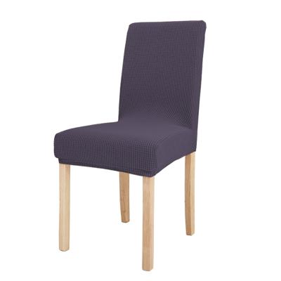 China YT0001 Lilac High Quality Plain Fabric Spandex Home Dining Chair Covers for sale