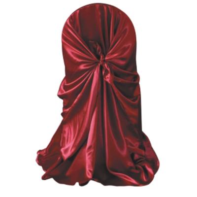 China #248 plain garnet wholesale cheap wedding satin bag chair cover slipcovers universal chair covers on sale for sale