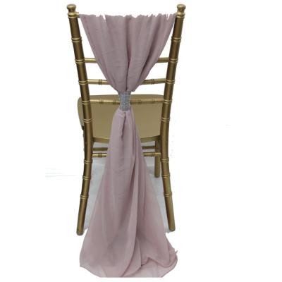 China Christmas chair back covers k8918 2016 white, ivory chiffon and romantic drape Sash chair for sale