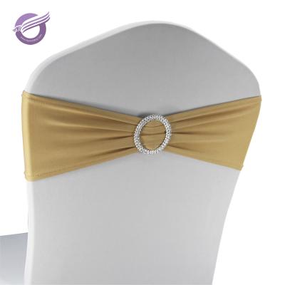 China BS00136 Disposable Camel Polyester Wedding Decoration With Buckle Banquet Chair Band for sale