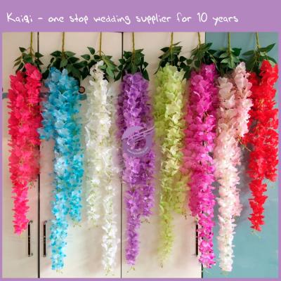 China hot selling artificial cheap wedding wisteria hydrangea stand k7604 hanging flower for car K7604 for sale