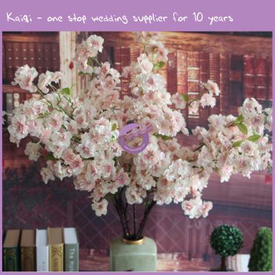 China K9503-1 silk fabric supplies artificial cherry branch/fake cherry blossom tree for wedding decoration for sale