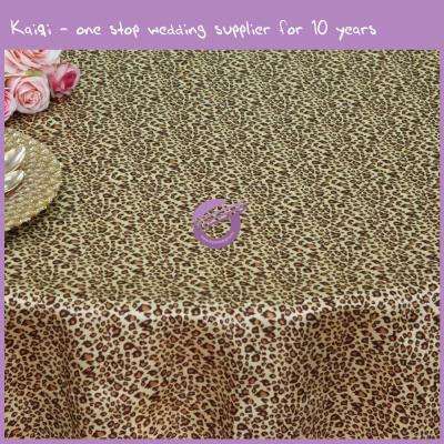 China MY0903G plain gold leopard shiny cheap wholesale satin printed tablecloth for sale