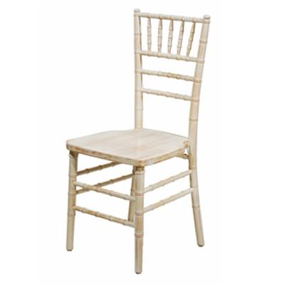 China ZY24400 Modern Stackable White Wash Chiavari Wood Chair With Leather Cushion for sale