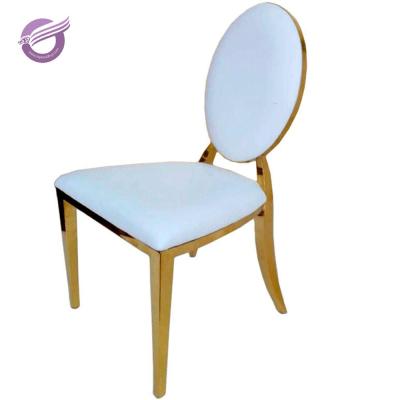 China ZY00180 Modern Gold Round Back Furniture Stainless Steel Wedding Chair For Sale for sale