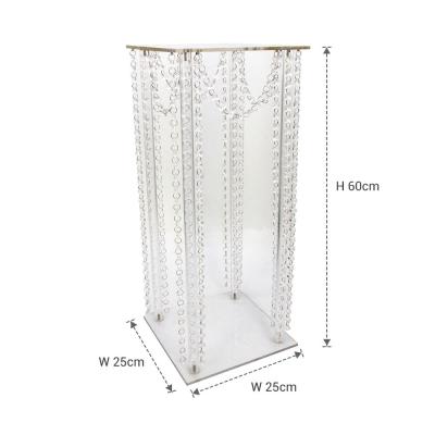 China HS00720 Home Wedding Crystal Clear Crystal Flower Stand Flower Stand Flower Pillar Tall Crystal Stand for sale