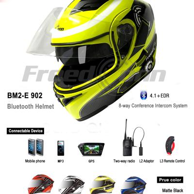 China Flip-Up Helmet 2018 Design Bluetooth Helmet BM2-902 NEW For Motorcycle Helmet With DOT Certification for sale