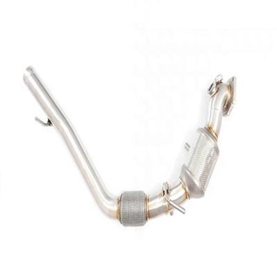 China Savage 304 Stainless Steel High Noise Performance Exhaust Decat Downpipe With Heat Shield For Jeep Wrangler 2.0T MY 2019 for sale