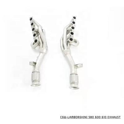 China Sound 304 Stainless Steel 304 Exhaust Muffler Manifold For Lamborgihini Huracan LP580 610 V10 5.2 Auto Parts for sale