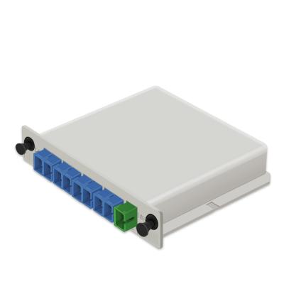 China FTTx Solutions 1X8 PLC Splitter Cable Box Cassette Board Inserting PLC Splitter Fiber Optic for sale