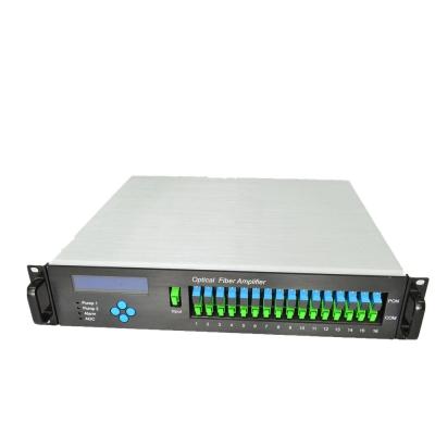 China Factory Price FTTH 1550nm EDFA 22dBm 8 Ports EDFA Amplifier Prices EDFA WDM for sale