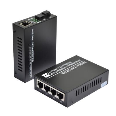 China Hot Product 10 Network FTTH FTTB FTTX Multi Mode 100 1000 SFP Fiber Media Converter LC To Rj45 for sale