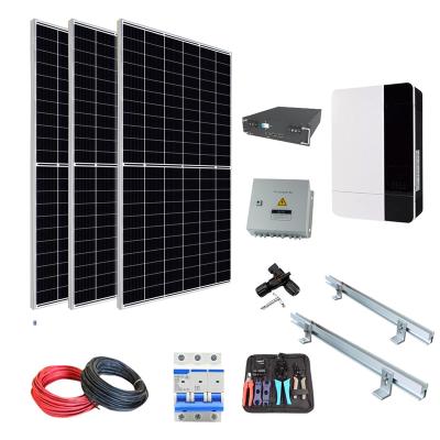 China Home 1 Phase Off Grid Complete Home Tin Roof PV Solar Power Kit Solar Panel Mounting Solar Energy System for sale