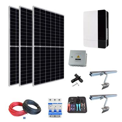 China Home Tile Hook Off Grid Complete Single Phase Home Roof PV Solar Power Kit Solar Panel Mounting Solar Energy System for sale