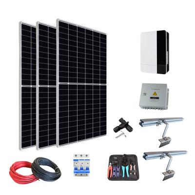 China Home Excluding Battery Off Grid  Tile Hook Single Phase Home Roof PV Solar Power Kit  Solar Panel Mounting Solar Energy System for sale